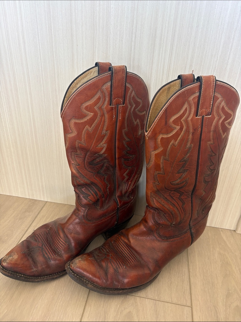 Justin Boots Brown Leather Cowboy Boots